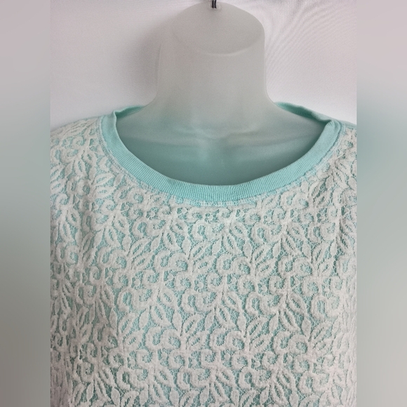2/$30 Cute NORTHCREST Cozy Boxy Oversized Spearmint Pullover Sweatshirt(#1,272) - Picture 3 of 6